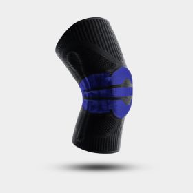 Fitness Running Cycling Patella Knee Silicone Sleeve Protective Gear (Option: XL-Black And Purple)