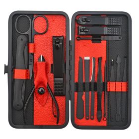 Beauty And Manicure Nail Care Kit (Option: Red 15 Piece Set)