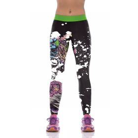 Digital Printed Sports Pants Zombie Bride Tight Elastic Pants (Option: 6style-XL)
