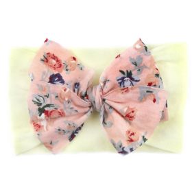 Children's Bow Nylon Hair Band (Color: Beige)