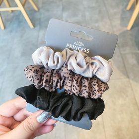 South Korea Dongdaemun French Ins Simple Elegant Silk Satin Large Intestine Ring Balls Hair Rope Hair Rope Headwear Hair Ring (Option: 1 Style)