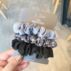South Korea Dongdaemun French Ins Simple Elegant Silk Satin Large Intestine Ring Balls Hair Rope Hair Rope Headwear Hair Ring (Option: 4 Style)