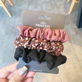 South Korea Dongdaemun French Ins Simple Elegant Silk Satin Large Intestine Ring Balls Hair Rope Hair Rope Headwear Hair Ring (Option: 6 Style)