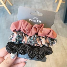 South Korea Dongdaemun French Ins Simple Elegant Silk Satin Large Intestine Ring Balls Hair Rope Hair Rope Headwear Hair Ring (Option: 7 Style)