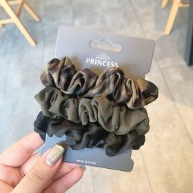 South Korea Dongdaemun French Ins Simple Elegant Silk Satin Large Intestine Ring Balls Hair Rope Hair Rope Headwear Hair Ring (Option: 3 Style)