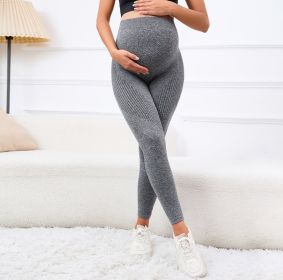 Three-dimensional Belly Support High Waist Pregnancy Yoga Pants (Option: Heather Gray-S)