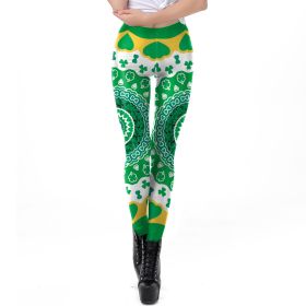 Holiday Printed Pencil High Waisted Slim Women's Leggings (Option: KDK1938-XL)