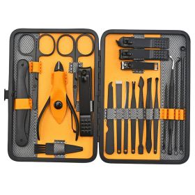 Beauty And Manicure Nail Care Kit (Option: Yellow 20 Piece Set)