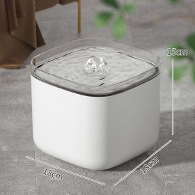 Pet Water Dispenser Plug-in Cat Smart Water Feeder Anti-dry Burning 3L (Option: White Transparent Edge-Standard)