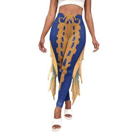 Colorful Little Mermaid Fin Mermaid Digital Print Hip Lift Feet Pants (Option: B2421026-S)