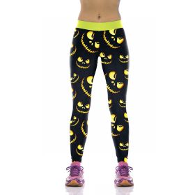 Digital Printed Sports Pants Zombie Bride Tight Elastic Pants (Option: 7style-L)