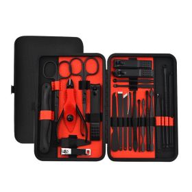 Beauty And Manicure Nail Care Kit (Option: Red 25 Piece Set)