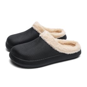 Fashionable All-matching Keep Warm New Cotton-padded Shoes (Option: Black-40 41)