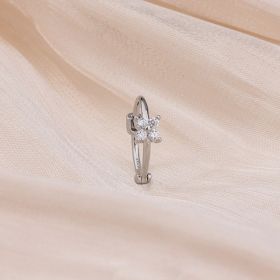 New Fashion Elegant Zircon Earrings (Option: White Gold Color 1198)