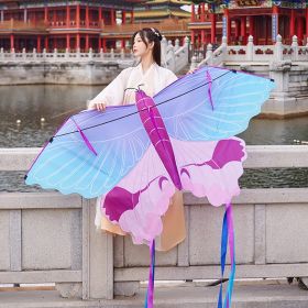 Chinese Style Kite Couple Butterfly (Option: Kite Only-14 M Purple Butterfly)