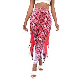 Slim Fish Pants With Raised Hips And Digital Fin Printing Small Feet Women's Underpants (Option: B2421020-S)