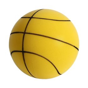 Children's Silent Ball Silent Elastic Ball Sea Toy (Option: Basketball Line Yellow-Medium)