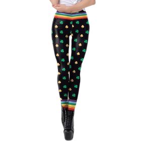 Saint Patrick's Green Digital Printed Yoga Leggings (Option: KDK2104-S)