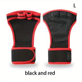 Fitness Gloves Dumbbell Weightlifting Exercise Sports Non-slip Wear-resistant Training Half-finger Extended Wrap Wrist Guard Gloves (Color: Fitness Without Finger, size: L)