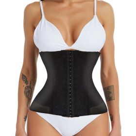 Waist trainer shaper corset slimming Belt underwear body shaper shapewear faja slimming belt tummy Sheath (Color: Black 2, size: M)