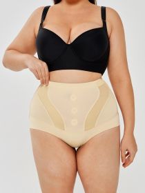 Womens' Tummy Control High Waist Trainer Body Shaper (Option: 3XL-Apricot)