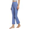 Women High Waist Wide Leg Nude Feel Yoga Pants No Embarrassment Line Hip Lifting Sport Fitness Pants Rhythmic Bell-Bottom Pants