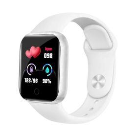 Digital Smart sport watch Women watches digital led electronic wristwatch Bluetooth fitness wristwatch Men kids hours hodinky (Color: White)