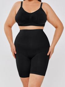 High Waisted Body Shaper Shorts (Option: 4XL 5XL-Black)