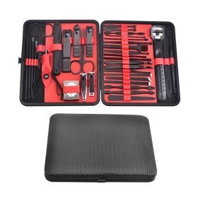 Beauty And Manicure Nail Care Kit (Option: Red 36 Piece Set)