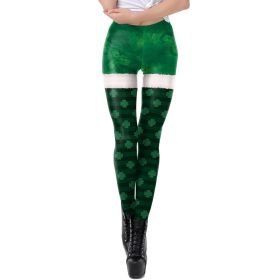 Saint Patrick's Green Digital Printed Yoga Leggings (Option: KDK2100-S)