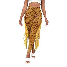 Colorful Little Mermaid Fin Mermaid Digital Print Hip Lift Feet Pants (Option: B2421024-S)