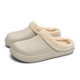 Fashionable All-matching Keep Warm New Cotton-padded Shoes (Option: Beige-44 45)