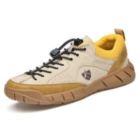 Outdoor Casual Sneaker Mountain Climbing Shoes (Option: Gray Yellow-40)